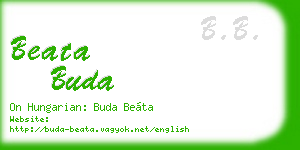 beata buda business card